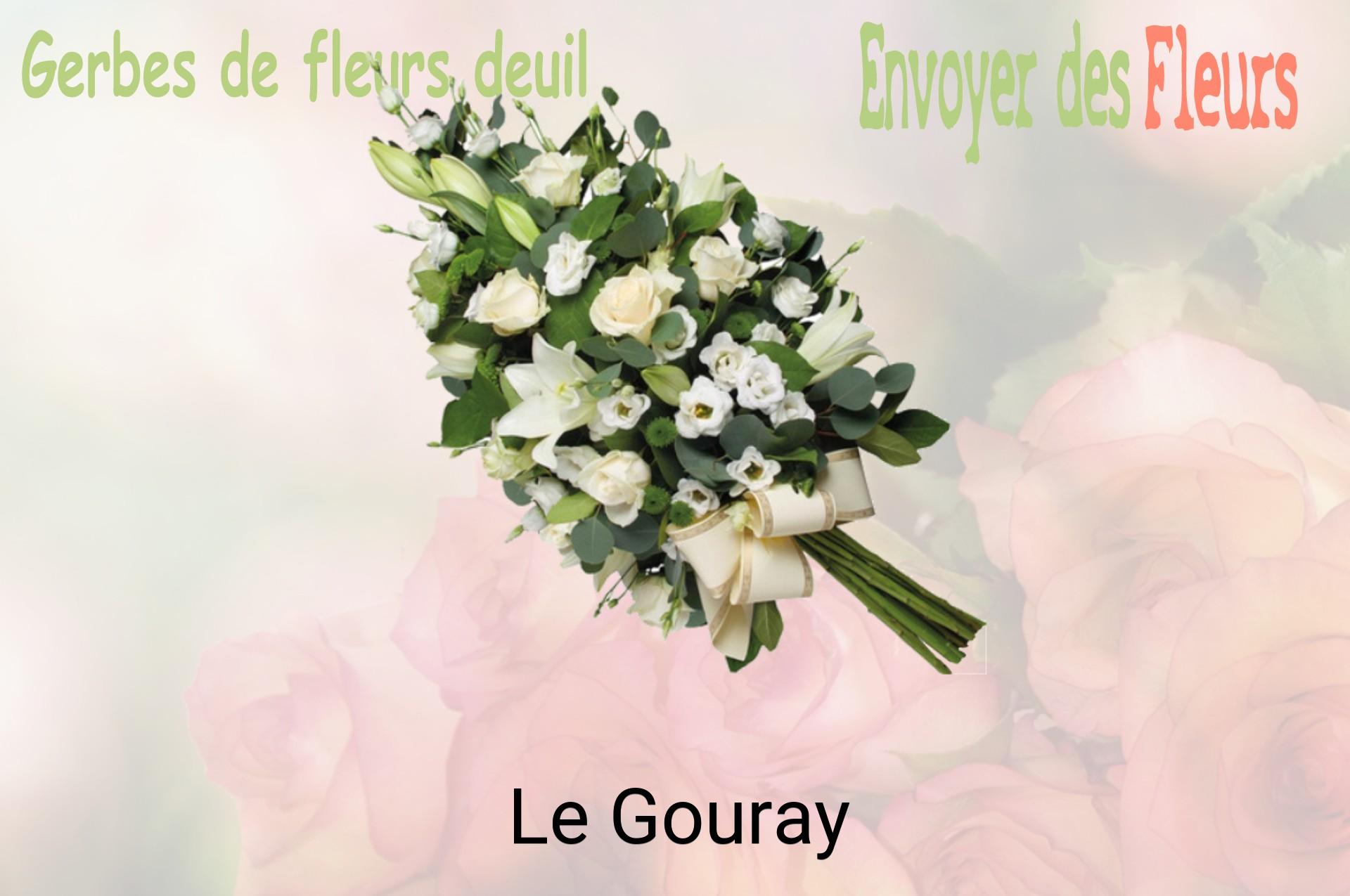 Gerbe de fleurs de deuil livrée à Le Gouray